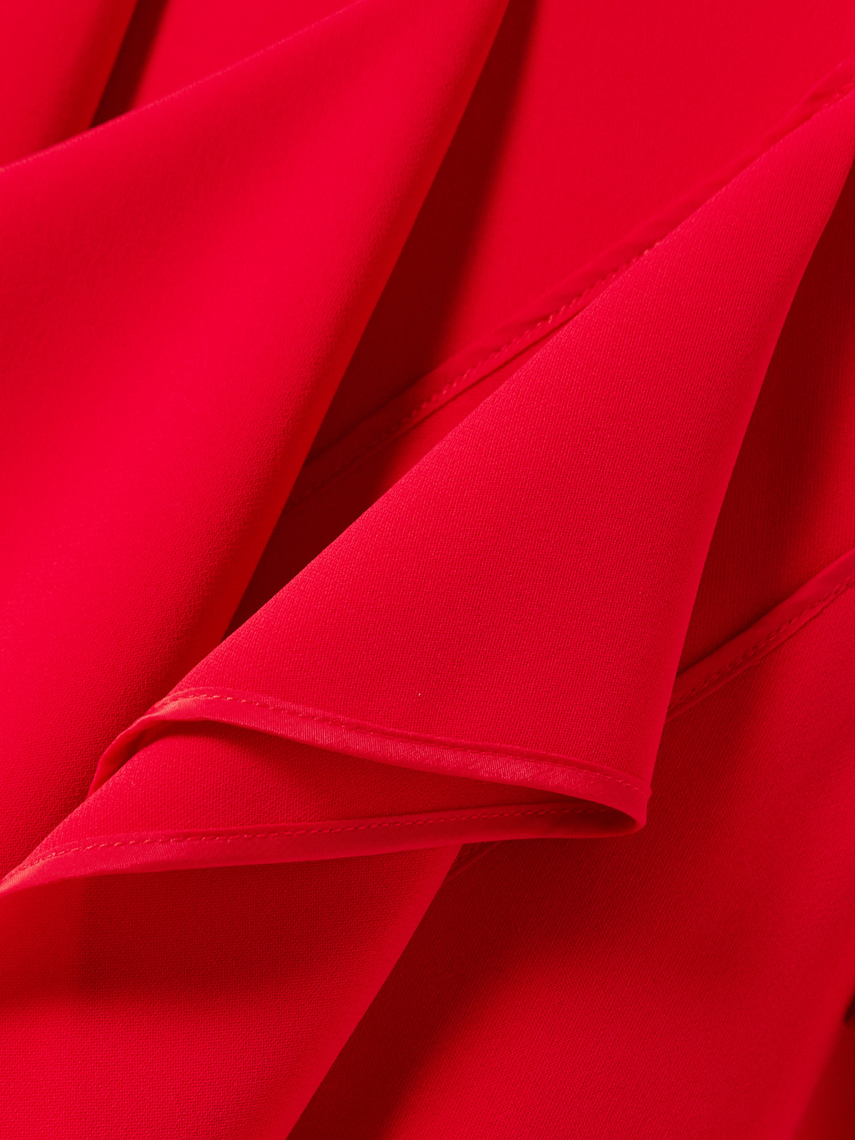 Breakout Strapless Crepe Midi Dress - Red