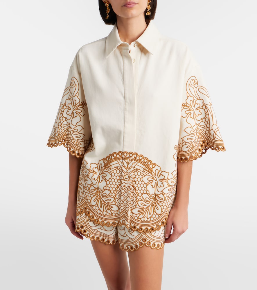 Como embroidered cotton shirt
