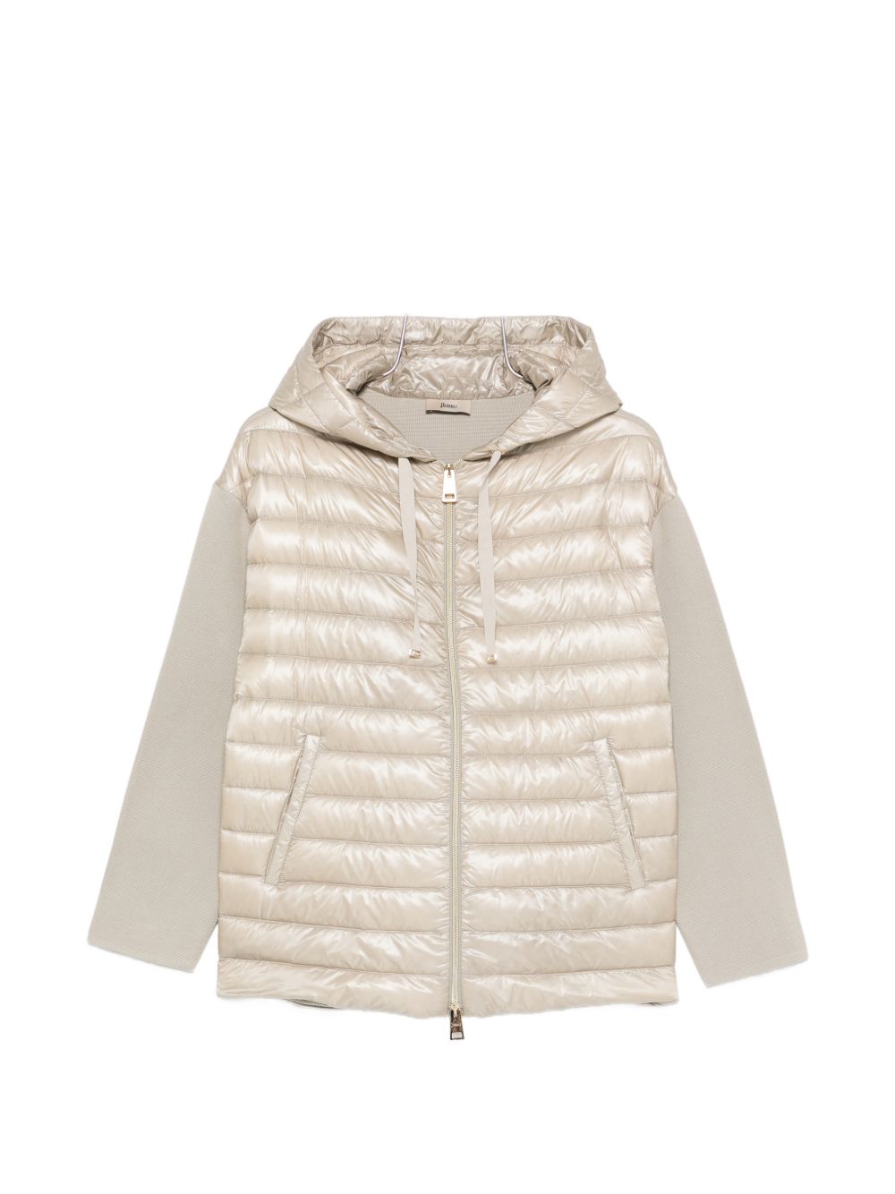Cotton and nylon down jacket