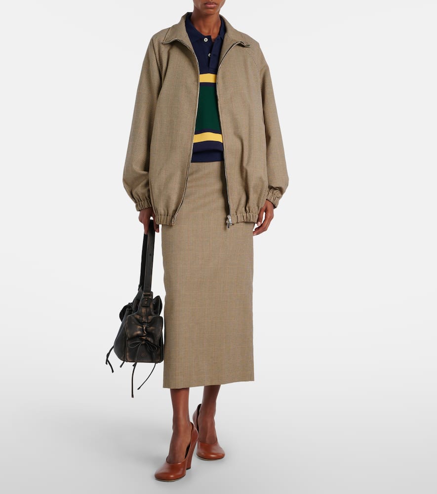 Baxter houndstooth blouson jacket