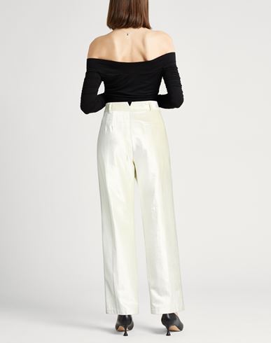 Forte_forte Woman Pants Ivory Size 2 Cotton, Viscose, Elastane