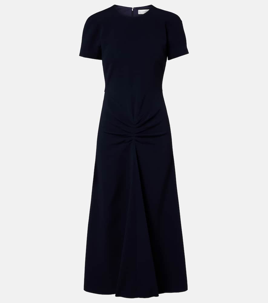 Gathered jersey midi dress