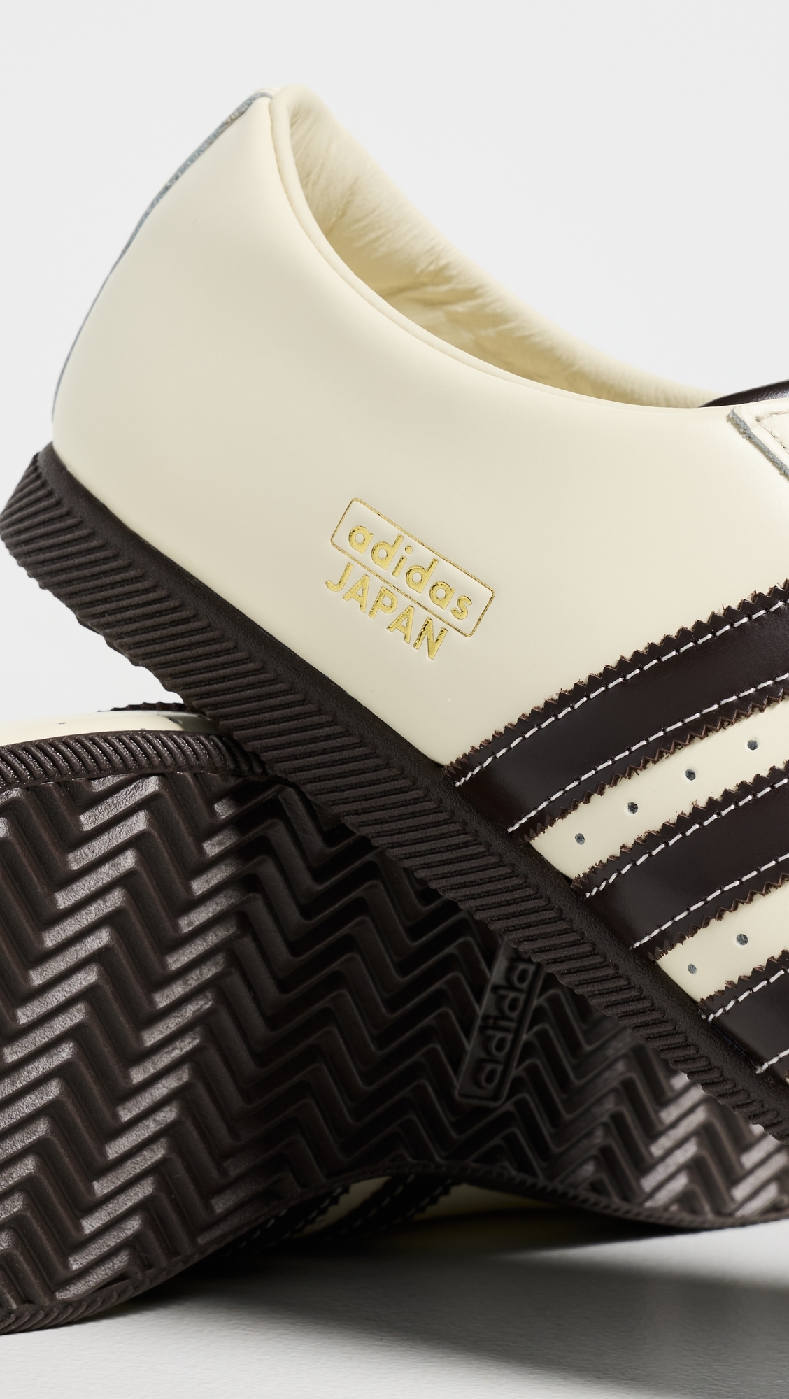 Japan Lux Sneakers Cream White/Coffee/Gold Met