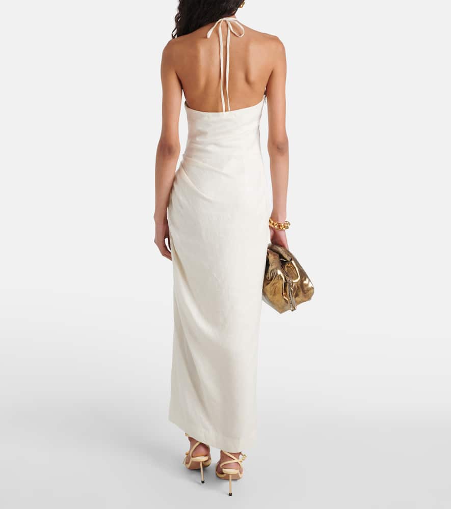 Simkhai Hansel halterneck linen maxi dress