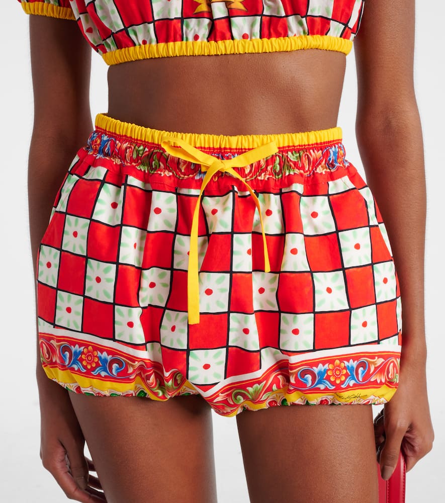 Printed cotton shorts