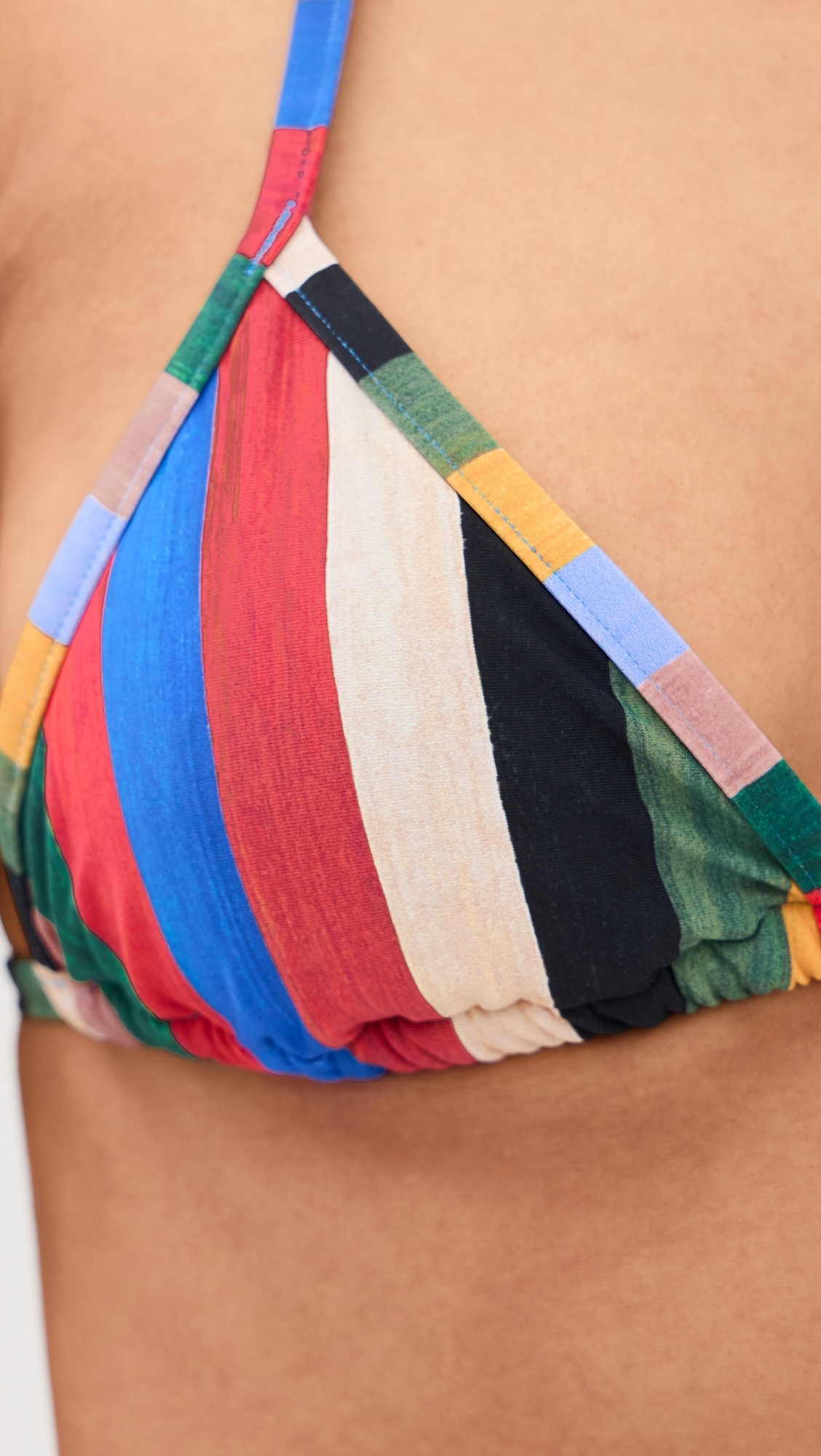 Lido Triangle Bikini Top Artist Stripe
