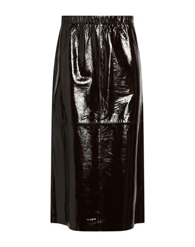 Chocolat Woman Midi skirt Dark brown Size 2 Lambskin