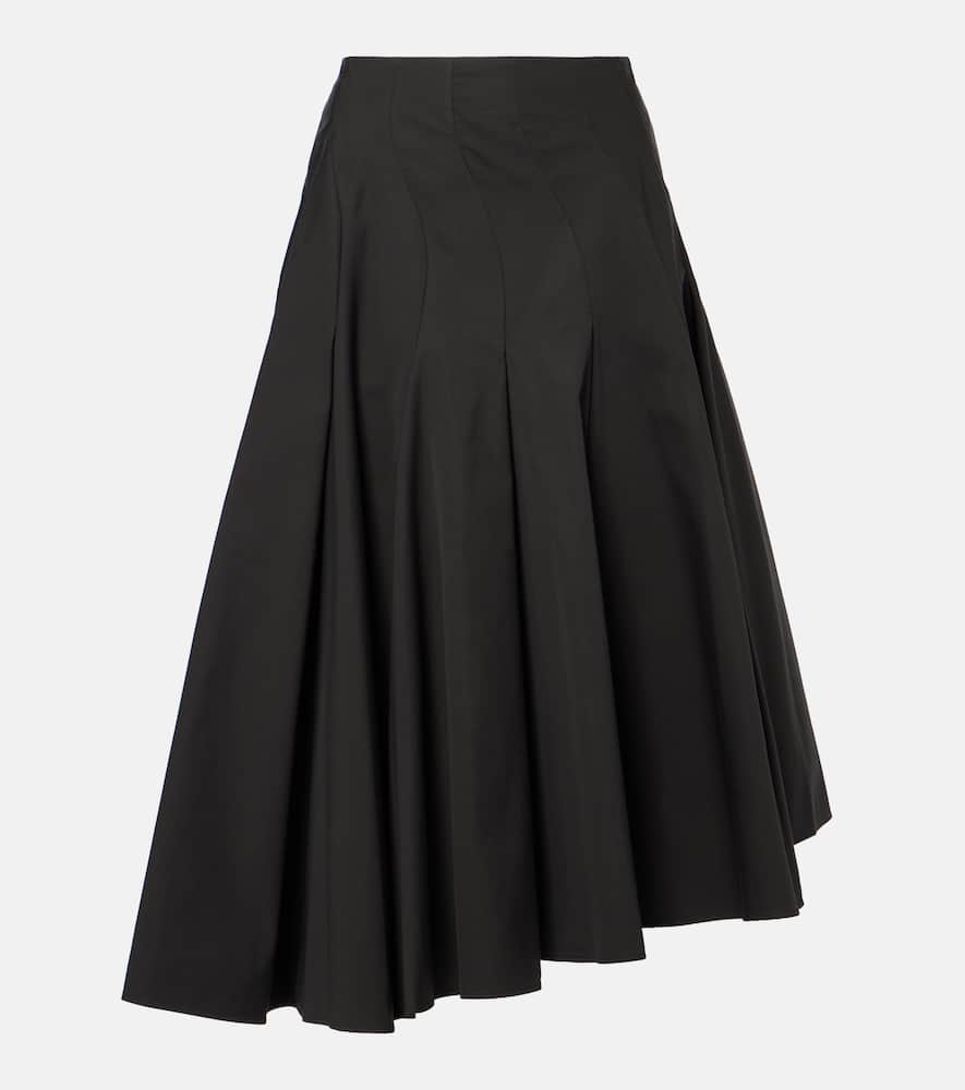 Rio asymmetric cotton midi skirt