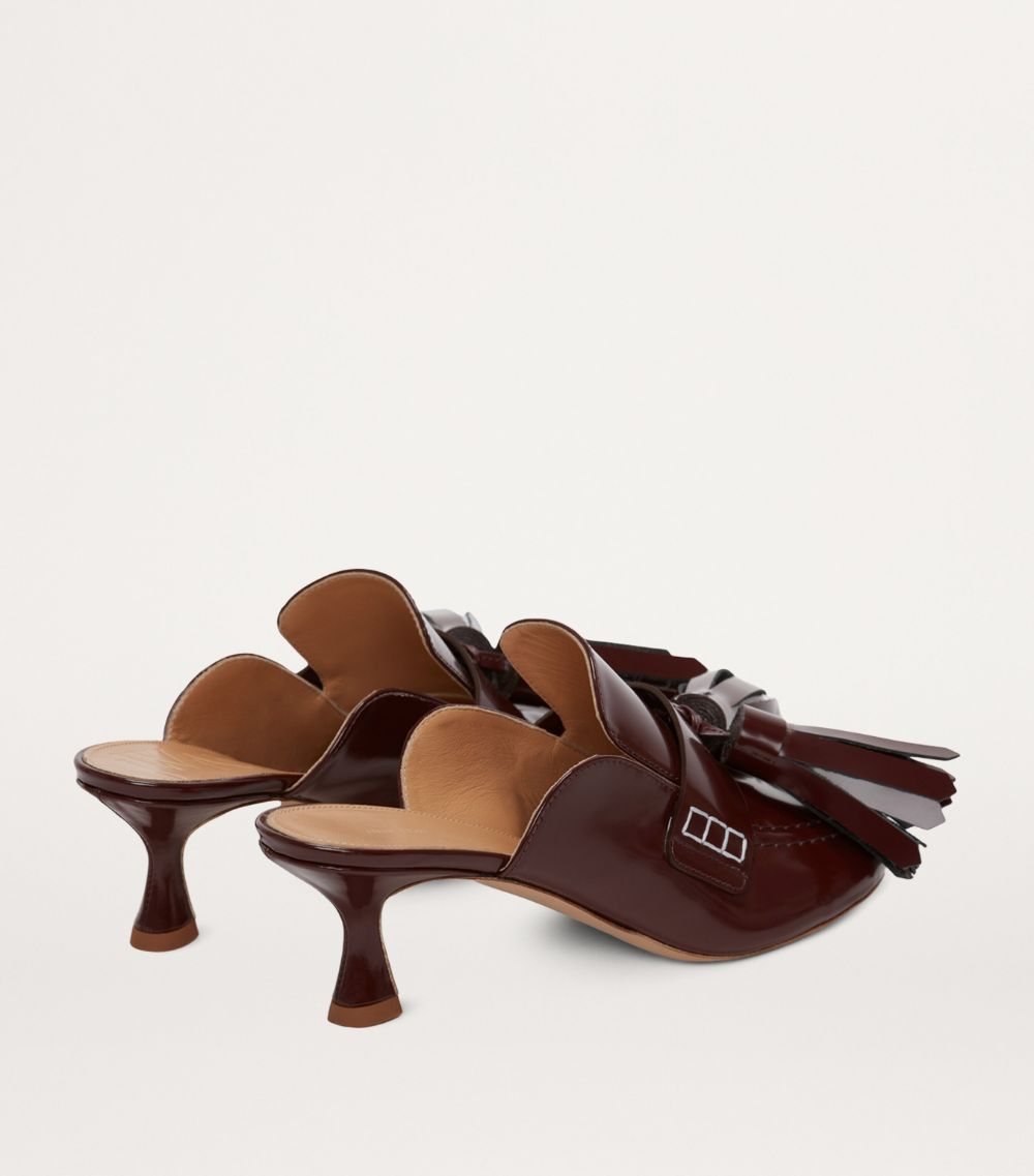 Calf Leather Tassel Mules 55