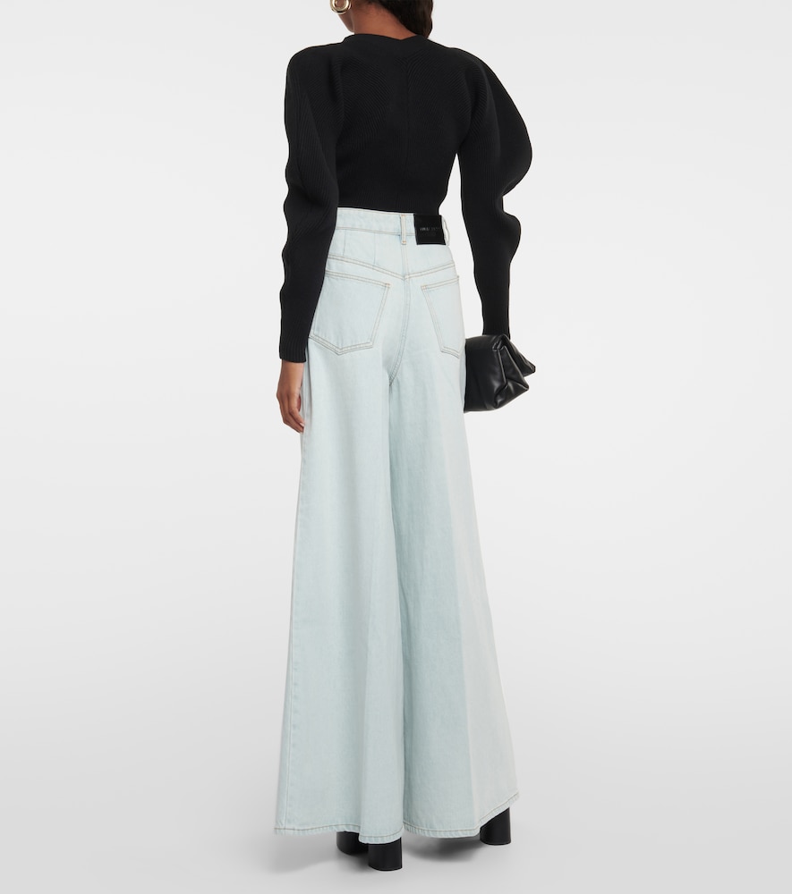 High-rise flared jeans