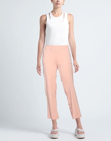 Woman Pants Pink Size S Cotton, Elastane