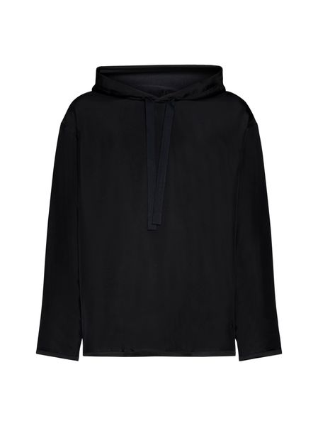 Jil Sander Logo Embroidered Reversible Drawstring Hoodie