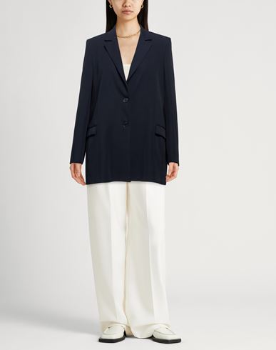 Woman Blazer Midnight blue Size 10 Polyester, Elastane