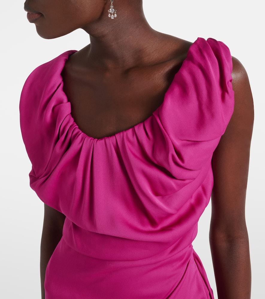 Long Ginnie Amber draped maxi dress