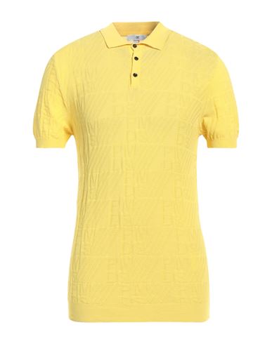Man Sweater Yellow Size L Cotton