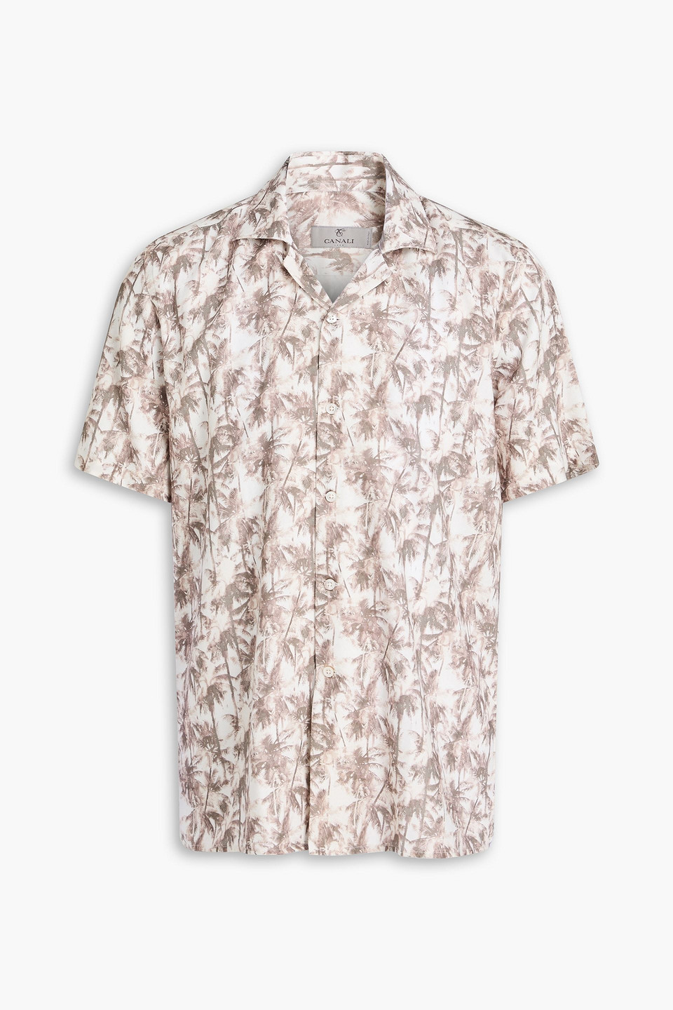 Printed twill shirt - Neutral - M