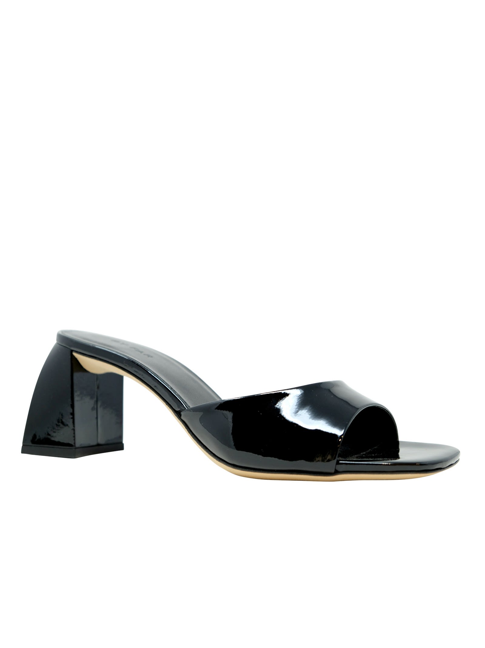 Romy Black Patent Leather Sandals