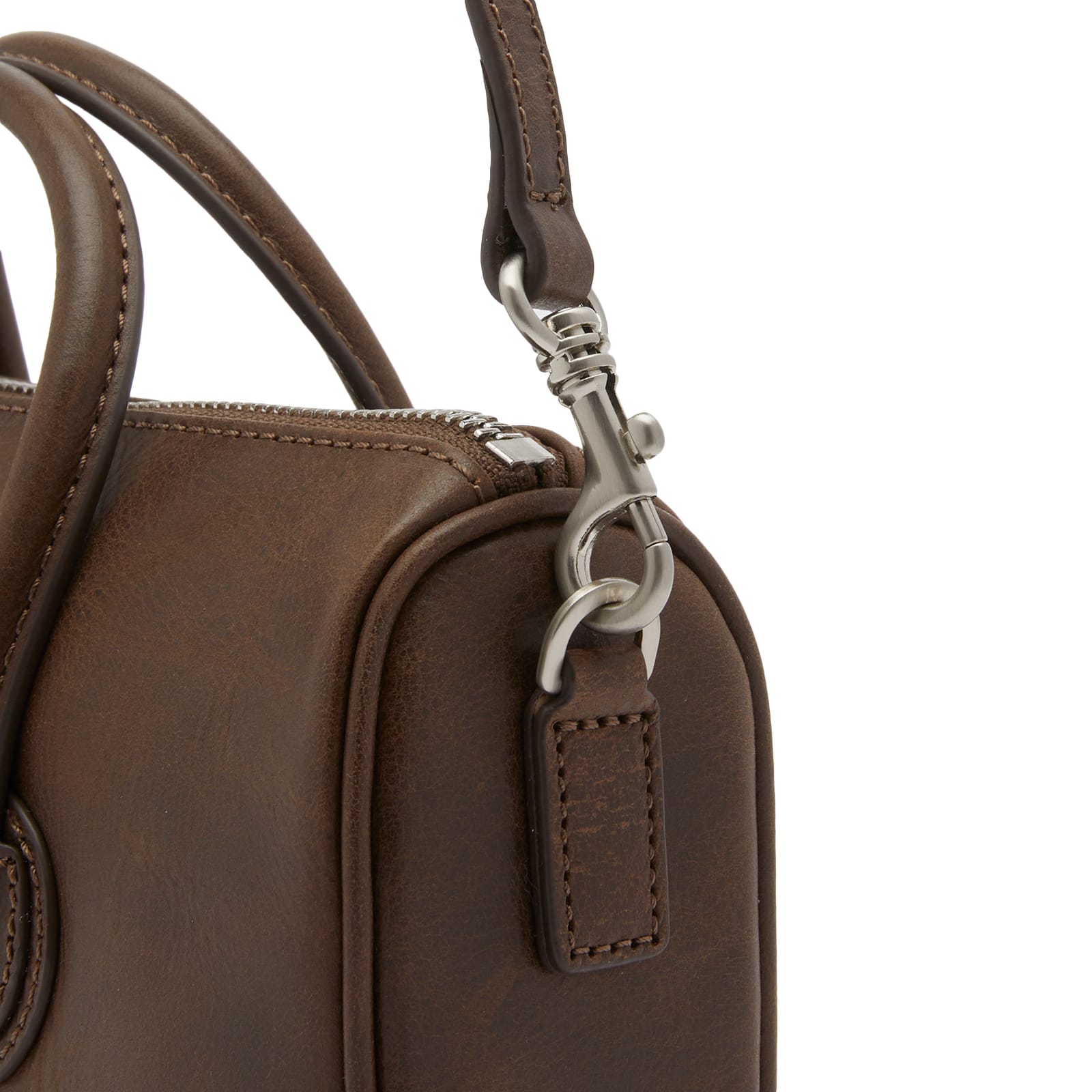 Women's Zipper Small Bag in Washed Brown 