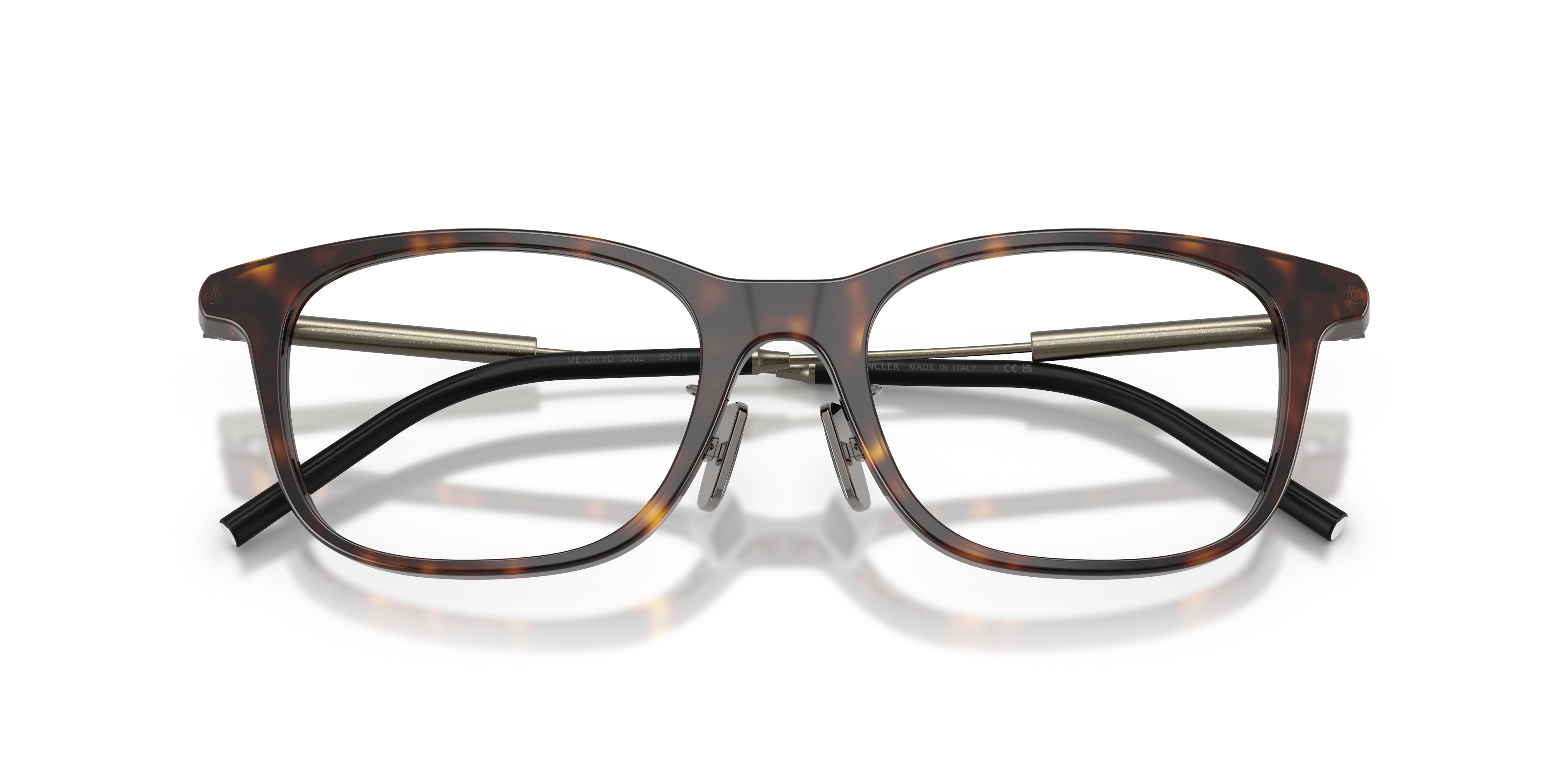 Moncler Unisex Moncler ME2013D 3002 Optical frames Acetate Turtle Transparent Pillow Norma