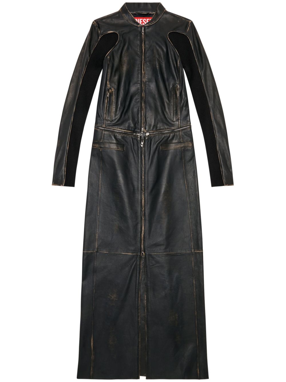 Abito trasformabile in pelle - Vestiti - Donna - Nero