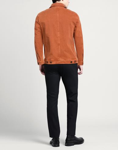 Man Denim outerwear Rust Size 40 Cotton, Elastane
