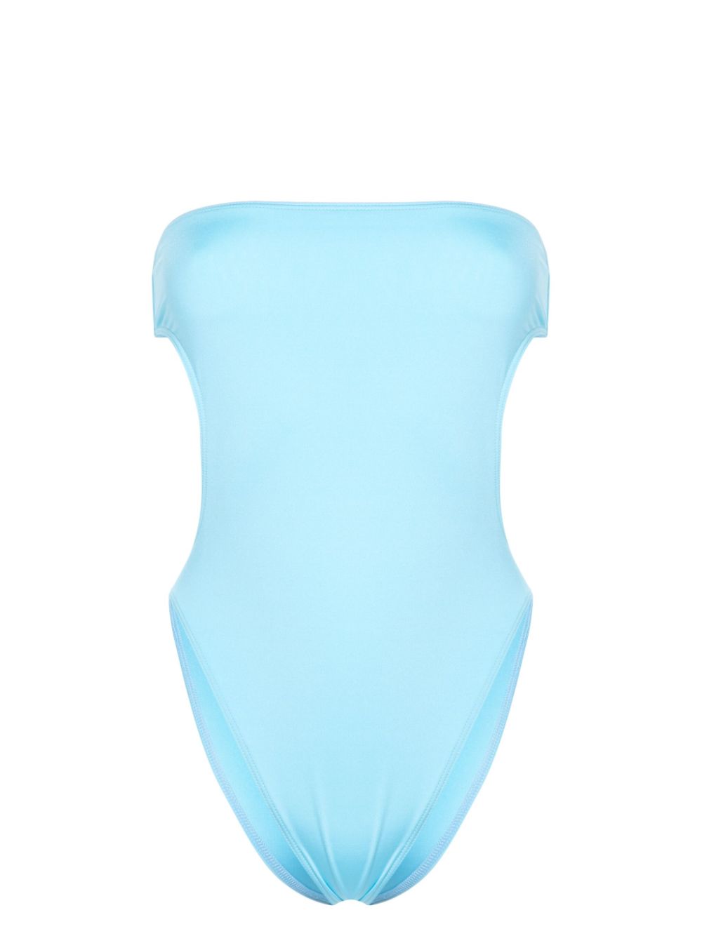 Strapless cut-out swimsuit - Blue