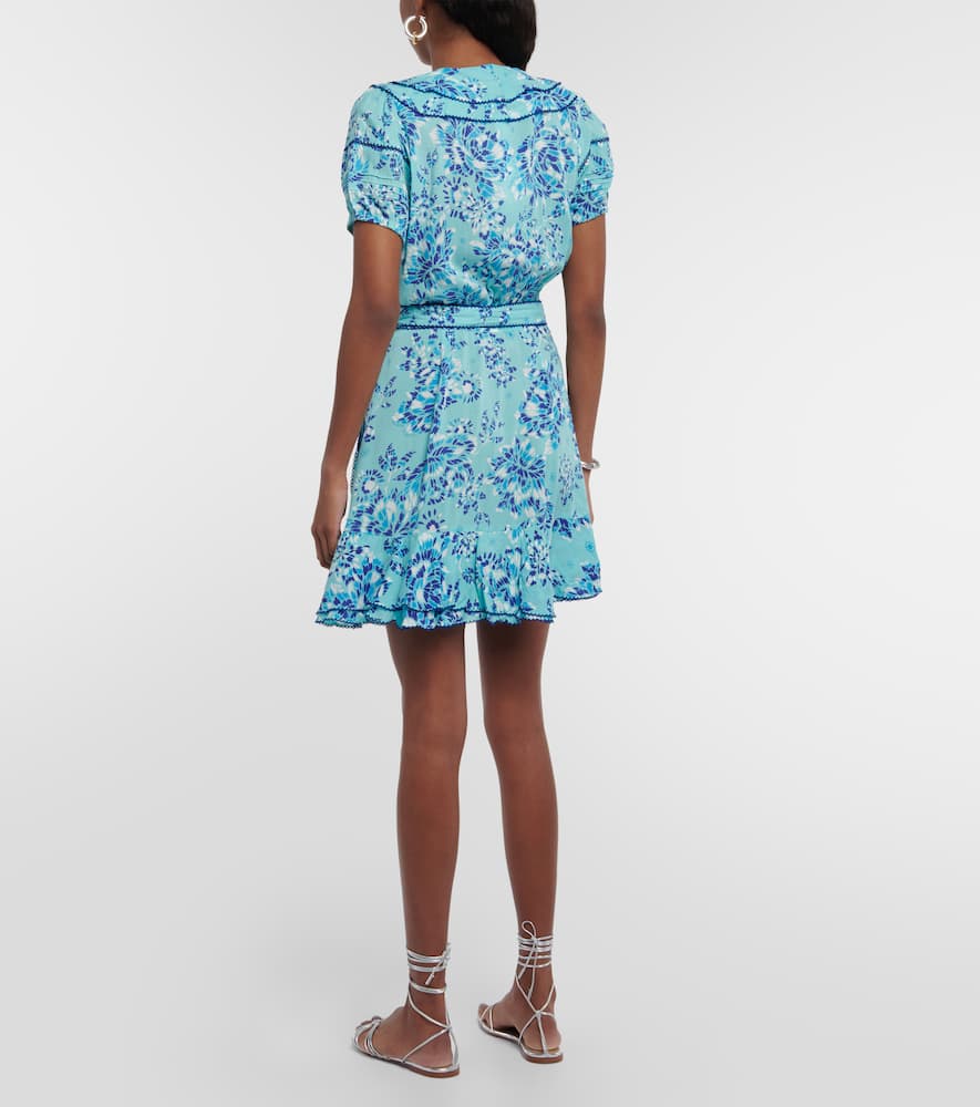 Poupette St Barth Aude printed wrap minidress