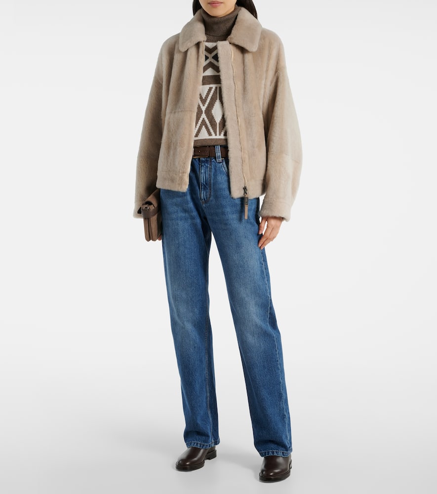 High-rise straight jeans