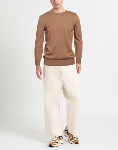 Man Sweater Camel Size 44 Virgin Wool, Acrylic