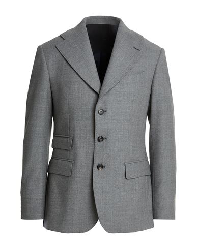Man Blazer Grey Size 40 Virgin Wool, Elastane