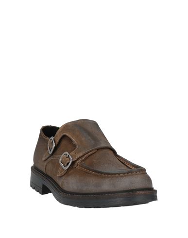 Man Loafers Khaki Size 7 Leather