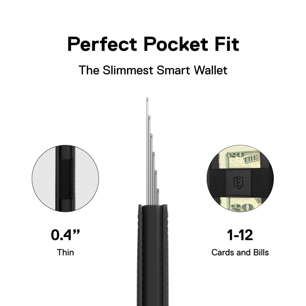 Men's Wallet - Smiley x Ekster Premium Slim Men's Wallet Trackable Wallet Leather Smart Wallet RFID Blocking