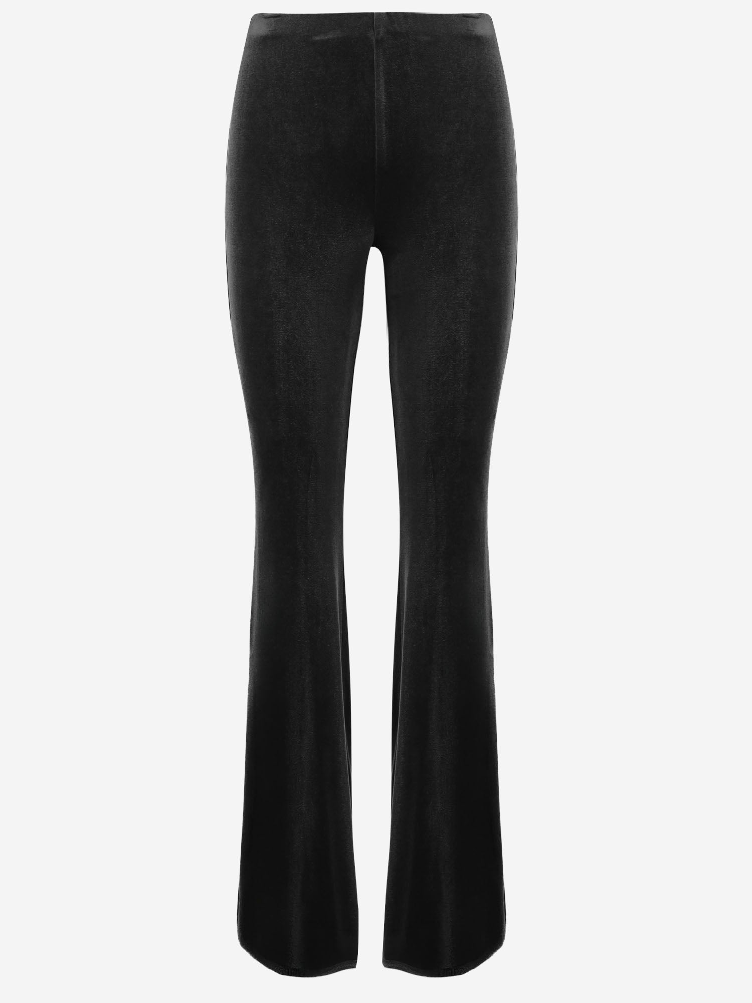Stretch Velvet Trousers — Black