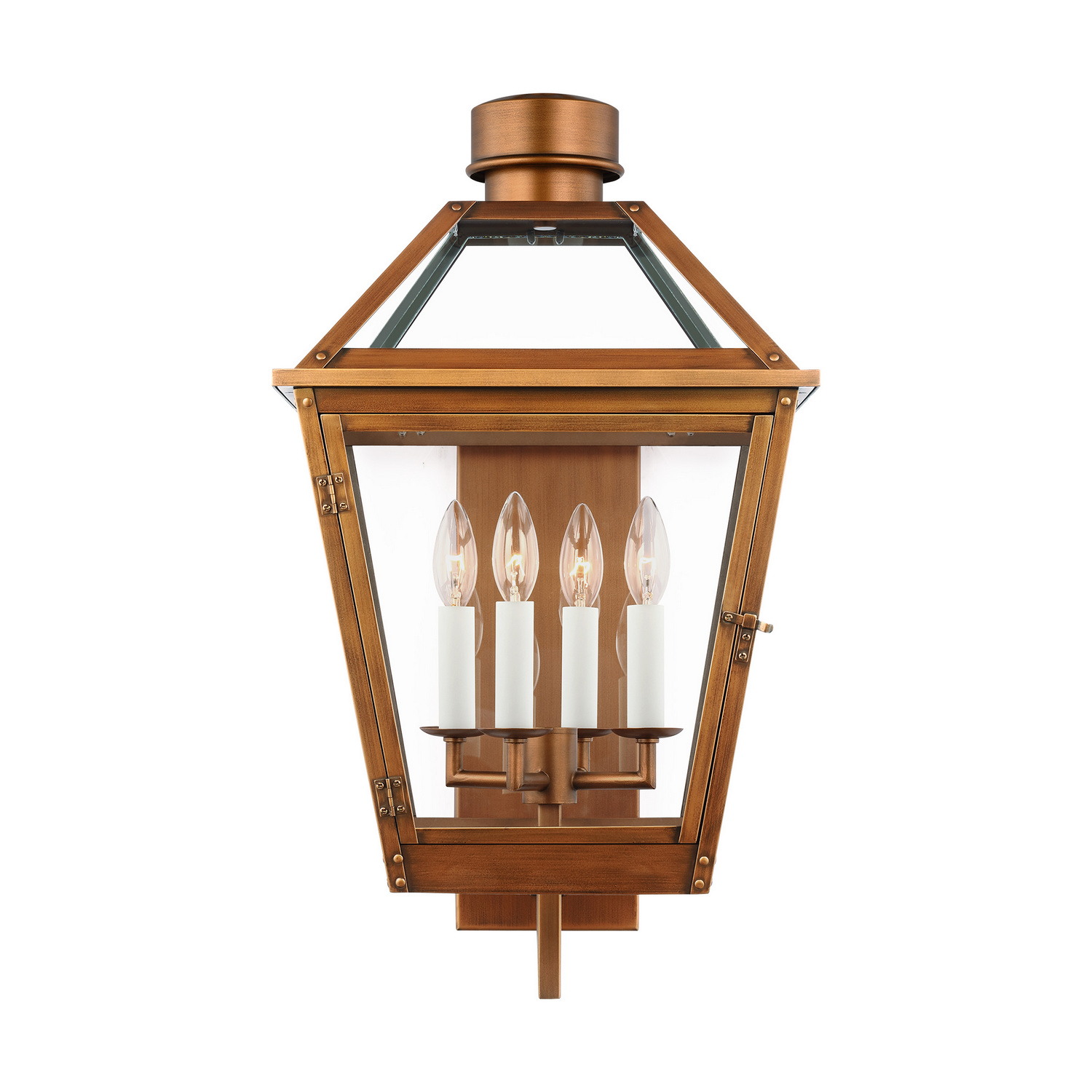Visual Comfort Studio Hyannis 4-Light Outdoor Wall Light in Natural Copper by Chapman & Myer