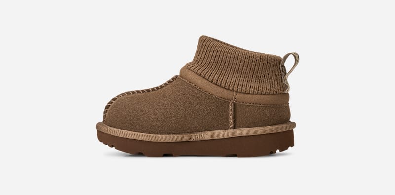 ® Toddlers' Classic Ultra Stretch Cuff Suede/Textile/Recycled Materials Classic Boots in Light Bronze