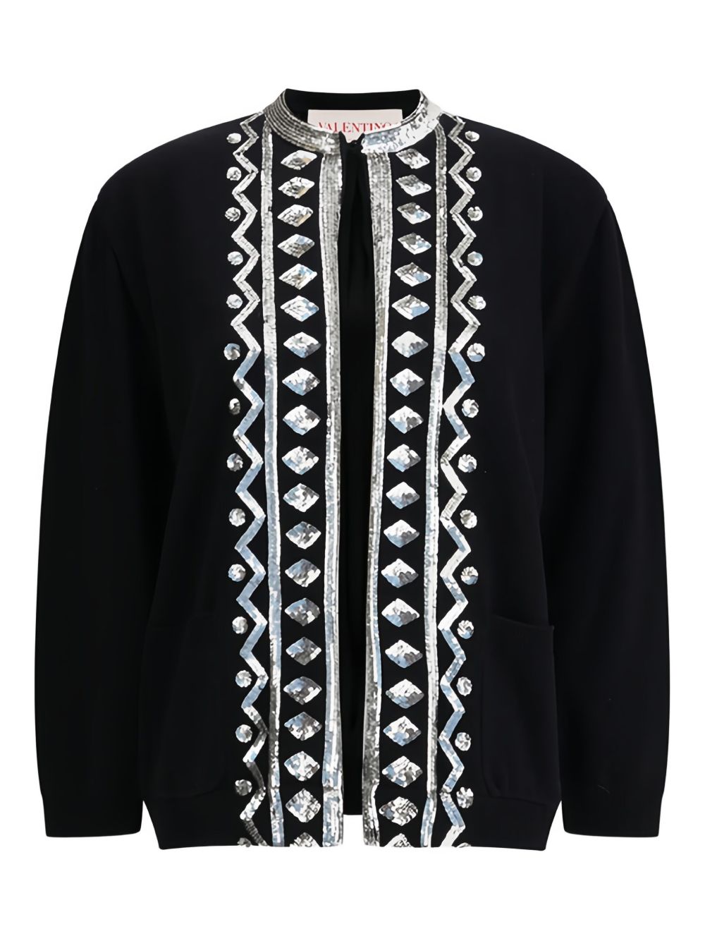 Valentino Garavani sequinned-trim cardigan - Black
