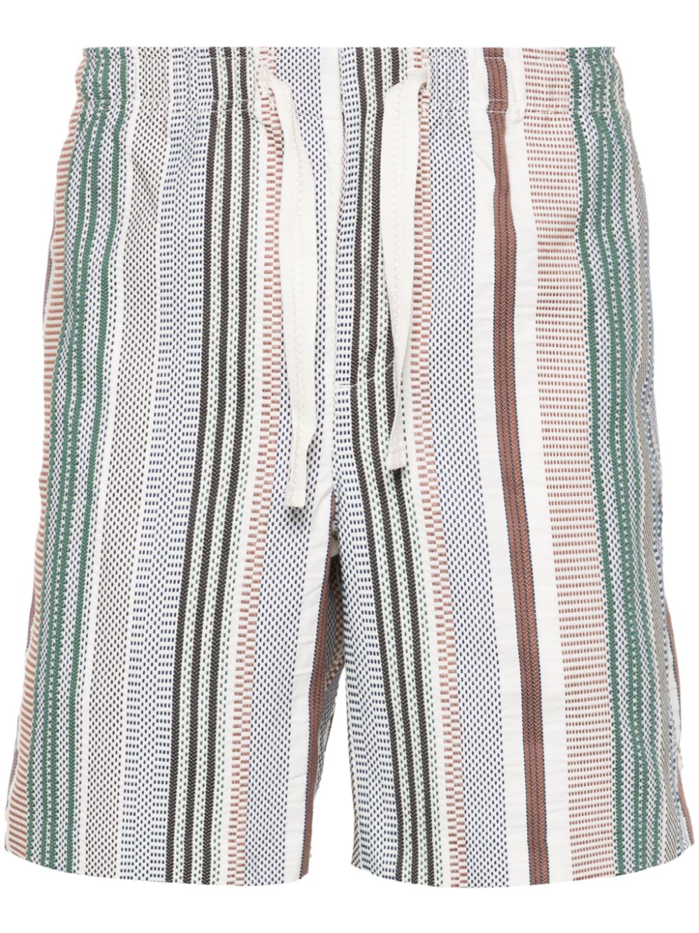 Alex patterned-jacquard shorts - White