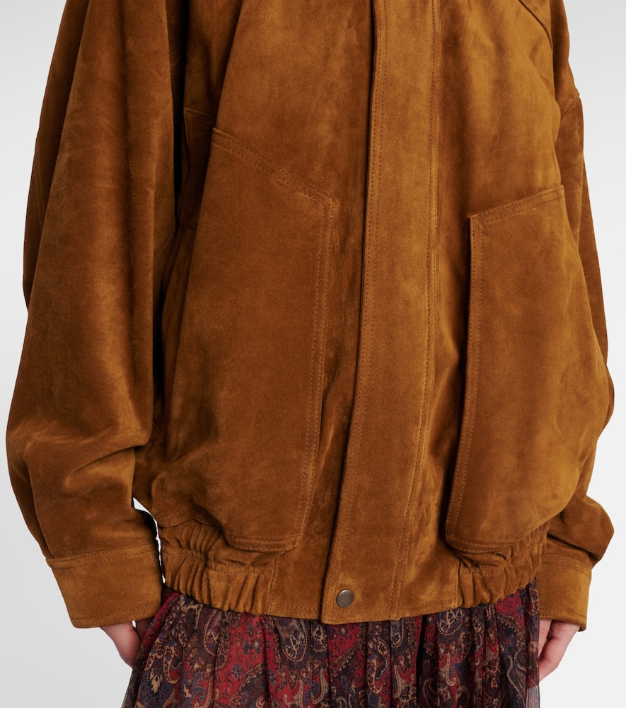Suede bomber jacket