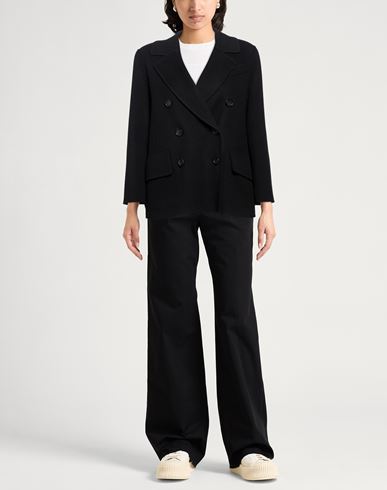 Woman Coat Black Size 2 Virgin Wool