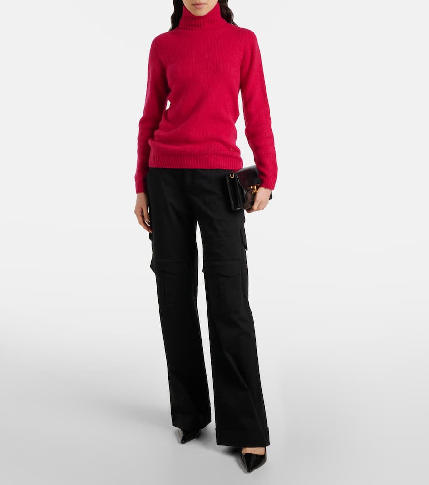 Cashmere and silk turtleneck top