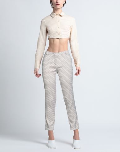 Woman Pants Beige Size 2 Polyester, Polyamide, Elastane