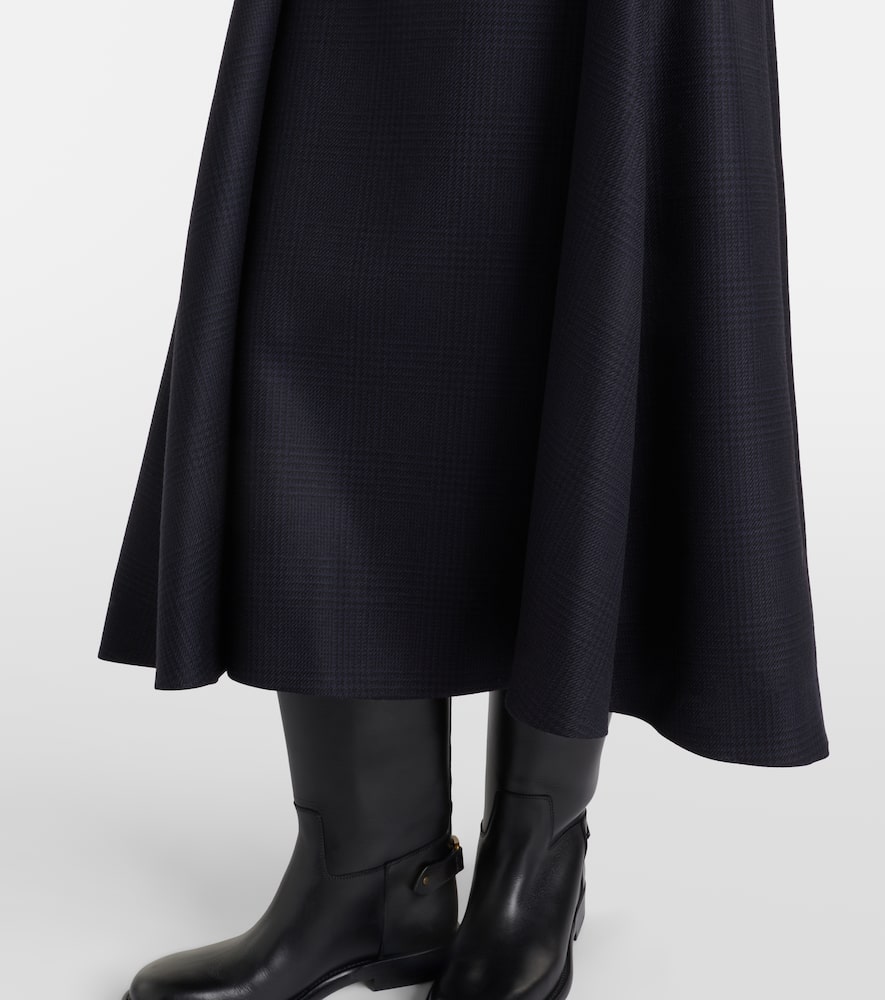 Prince of Wales check wool midi dress