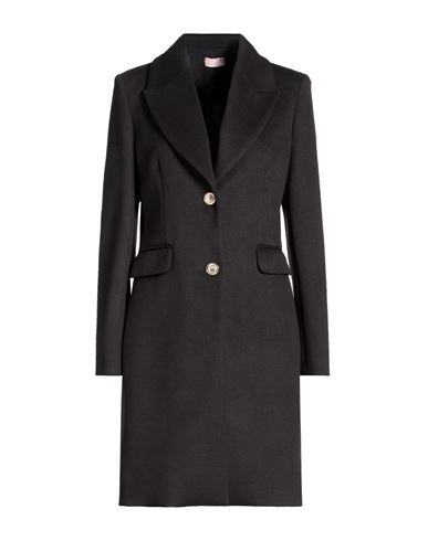 Woman Coat Black Size 12 Viscose, Polyester