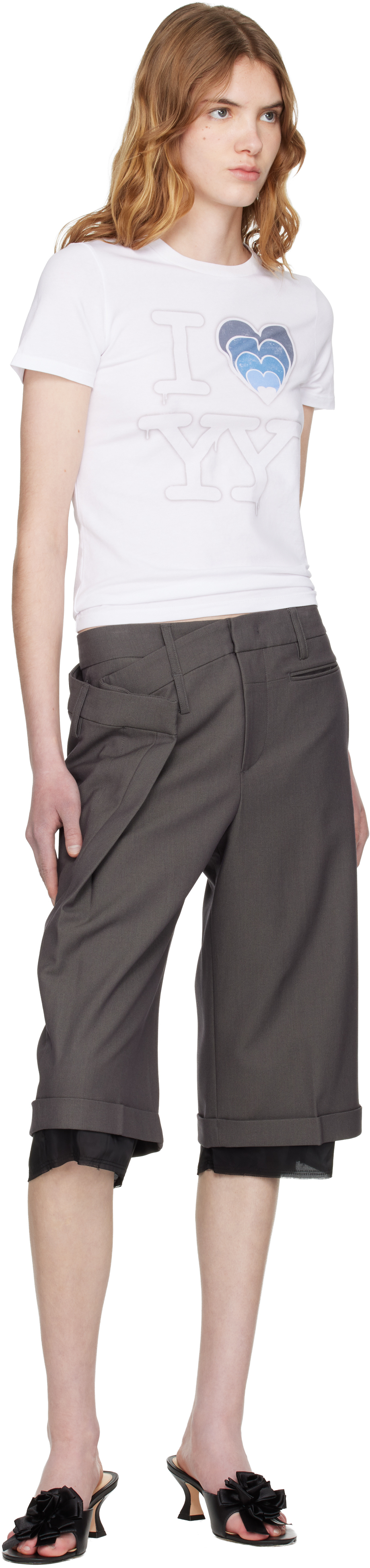 Gray Wrap Over Shorts