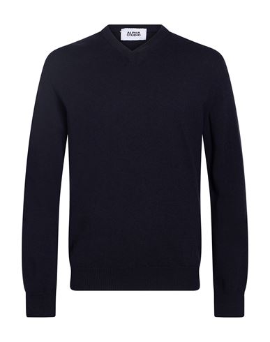 Man Sweater Midnight blue Size 36 Wool