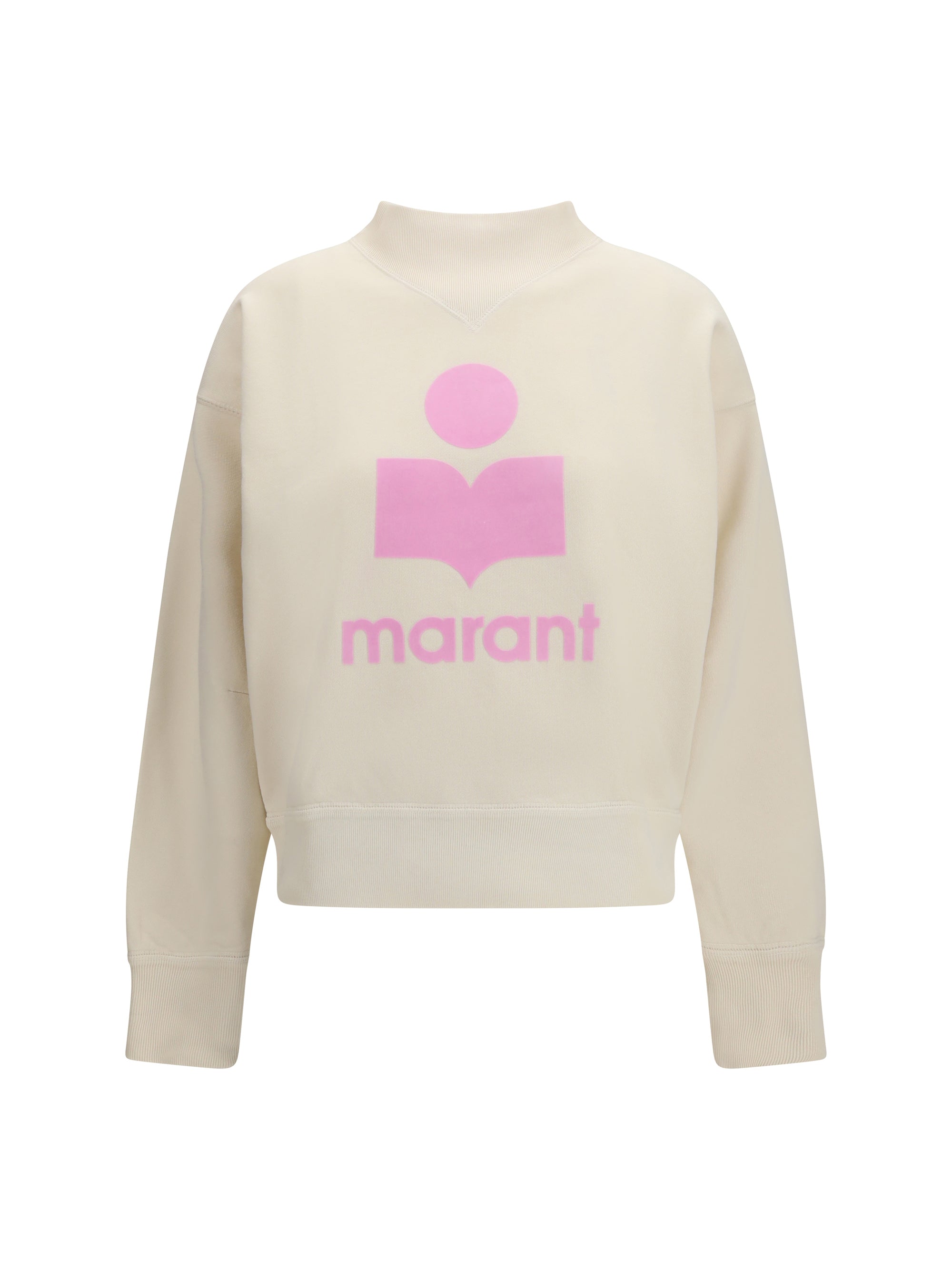 Logo-Print Cotton Blend Sweatshirt — Beige