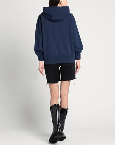 Woman Sweatshirt Navy Size S Cotton, Modal, Elastane