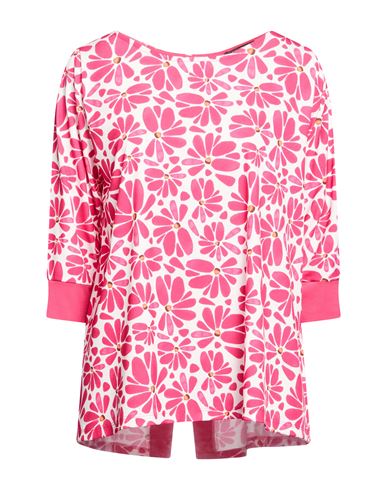 Woman Top Fuchsia Size 10 Polyester, Elastane