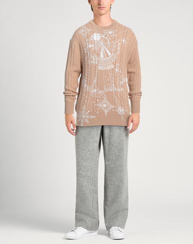 Man Sweater Beige Size M Acrylic, Merino Wool, Alpaca wool