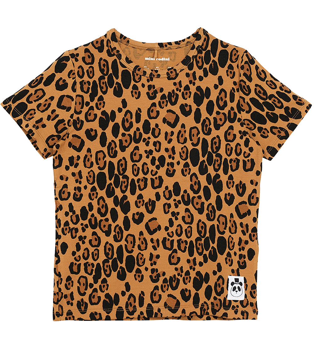Mini Rodini T-shirt - Basic - Leopard - Mini Rodini - 10-11 Y 140-146 - T-Shirt